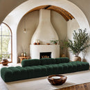  Manufacturer Color_Green -- Ames 170" Green Boucle Fabric Upholstered 5 pc Modular Sofa IMAGE 2