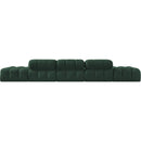  Manufacturer Color_Green -- Ames 170" Green Boucle Fabric Upholstered 5 pc Modular Sofa IMAGE 4