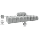 Manufacturer Color_Grey -- Ames 102" Grey Boucle Fabric Upholstered 3 pc Modular Sofa IMAGE 10
