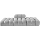  Manufacturer Color_Grey -- Ames 102" Grey Boucle Fabric Upholstered 3 pc Modular Sofa IMAGE 3