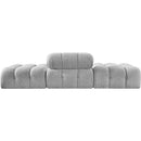 Manufacturer Color_Grey -- Ames 102" Grey Boucle Fabric Upholstered 3 pc Modular Sofa IMAGE 4