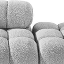  Meridian Ames 102" Grey Boucle Fabric Upholstered 3 pc Modular Sofa IMAGE 7