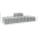  Manufacturer Color_Grey -- Ames 102" Grey Boucle Fabric Upholstered 3 pc Modular Sofa IMAGE 9