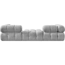  Manufacturer Color_Grey -- Ames 102" Grey Boucle Fabric Upholstered 3 pc Modular Sofa IMAGE 4