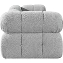 Manufacturer Color_Grey -- Ames 102" Grey Boucle Fabric Upholstered 3 pc Modular Sofa IMAGE 5