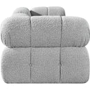  Meridian Ames 102" Grey Boucle Fabric Upholstered 3 pc Modular Sofa IMAGE 5