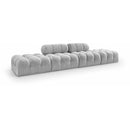  Manufacturer Color_Grey -- Ames 136" Grey Boucle Fabric Upholstered 4 pc Modular Sofa IMAGE 1