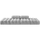  Manufacturer Color_Grey -- Ames 136" Grey Boucle Fabric Upholstered 4 pc Modular Sofa IMAGE 3