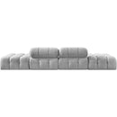  Manufacturer Color_Grey -- Ames 136" Grey Boucle Fabric Upholstered 4 pc Modular Sofa IMAGE 4