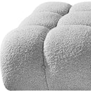  Meridian Ames 136" Grey Boucle Fabric Upholstered 4 pc Modular Sofa IMAGE 8