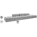  Manufacturer Color_Grey -- Ames 170" Grey Boucle Fabric Upholstered 5 pc Modular Sofa IMAGE 10