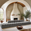  Manufacturer Color_Grey -- Ames 170" Grey Boucle Fabric Upholstered 5 pc Modular Sofa IMAGE 2
