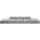  Manufacturer Color_Grey -- Ames 170" Grey Boucle Fabric Upholstered 5 pc Modular Sofa IMAGE 3