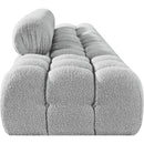  Meridian Ames 170" Grey Boucle Fabric Upholstered 5 pc Modular Sofa IMAGE 5