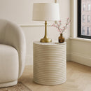  Meridian Nobi Beige Concrete Indoor/Outdoor End Table IMAGE 2