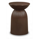  Meridian Opani Brown Concrete Indoor/Outdoor End Table IMAGE 1