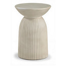  Meridian Opani Beige Concrete Indoor/Outdoor End Table IMAGE 1