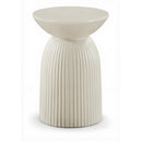  Meridian Opani Taupe Concrete Indoor/Outdoor End Table IMAGE 1