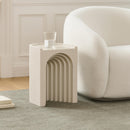  Meridian Avenda Beige Concrete Indoor/Outdoor End Table IMAGE 2