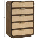  Color_Brown -- Windsor Brown Solid Wood Chest IMAGE 9
