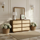  Meridian Windsor Brown Solid Wood Mirror IMAGE 2