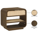  Meridian Windsor Brown Solid Wood Nightstand IMAGE 11
