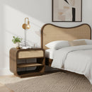  Color_Brown -- Windsor Brown Solid Wood Nightstand IMAGE 2