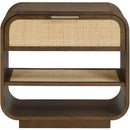  Meridian Windsor Brown Solid Wood Nightstand IMAGE 3