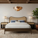  Color_Brown  Size_Queen  -- Windsor Brown Solid Wood Queen Bed IMAGE 2