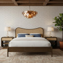  Meridian Windsor Brown Solid Wood Queen Bed IMAGE 2