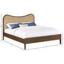  Meridian Windsor Brown Solid Wood Queen Bed IMAGE 9