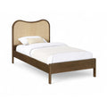  Color_Brown Size_Twin -- Windsor Brown Solid Wood Twin Bed IMAGE 1