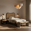  Meridian Windsor Brown Solid Wood Twin Bed IMAGE 2