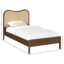  Color_Brown  Size_Twin  -- Windsor Brown Solid Wood Twin Bed IMAGE 9