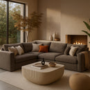  Meridian Sonara Beige Concrete Indoor/Outdoor Coffee Table IMAGE 2