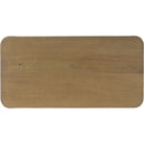  Meridian Cazari Brown Oak Wood And Iron Coffee Table IMAGE 5