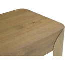  Meridian Cazari Brown Oak Wood And Iron Coffee Table IMAGE 8