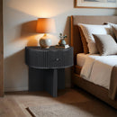  Color_Black -- Meridian Cortland 1 Drawer Nightstand IMAGE 2