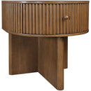  Meridian Cortland Brown Acacia Veneer And Solid Wood Night Stand IMAGE 5