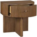  Meridian Cortland Brown Acacia Veneer And Solid Wood Night Stand IMAGE 6