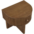  Meridian Cortland Brown Acacia Veneer And Solid Wood Night Stand IMAGE 8