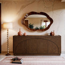  Meridian Everson Brown Oak Veneer And Solid Wood Sideboard/Buffet IMAGE 2