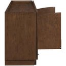  Meridian Everson Brown Oak Veneer And Solid Wood Sideboard/Buffet IMAGE 8