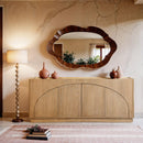  Meridian Everson Natural Oak Veneer And Solid Wood Sideboard/Buffet IMAGE 2