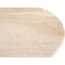  Color_Beige -- Meridian Round Liona Dining Table with Marble Top and Pedestal Base IMAGE 4