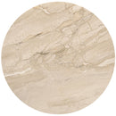  Meridian Liona Beige Marble And Mango Wood End Table IMAGE 3