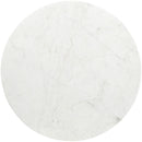  Color_White -- Liona 42" White Marble And Mango Wood Dining Table IMAGE 4