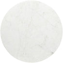  Meridian Liona 42" White Marble And Mango Wood Dining Table IMAGE 4