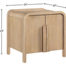  Color_Natural -- Harmony Natural Oak Veneer And Solid Wood Night Stand IMAGE 10