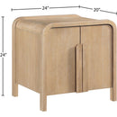  Meridian Harmony Natural Oak Veneer And Solid Wood Night Stand IMAGE 10